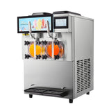 24L Commercial Double Cylinder Stainless Steel Slushy Machine With Touchscreen (SAK64125)