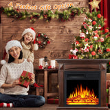 27” Electric Fireplace Mantel Wooden Surround Firebox M1806