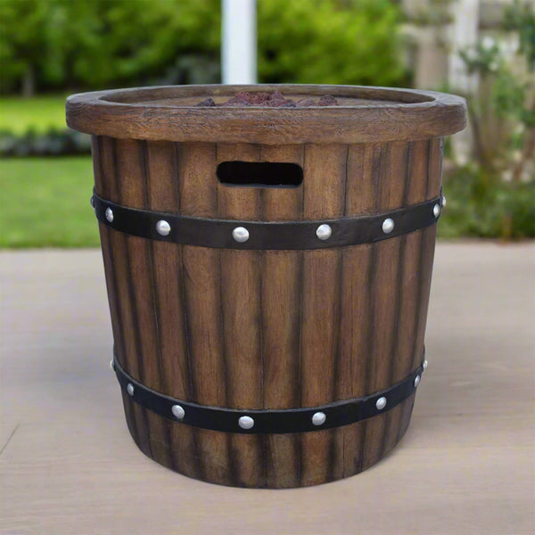 Alora 25" Round 40K BTU Liquid Propance Concrete Fire Pit (SAK88764)