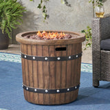 Alora 25" Round 40K BTU Liquid Propance Concrete Fire Pit (SAK88764)