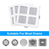 25-Pack:  3.94 x 3.94" Disposable Floor Drain Sticker Hair Catcher