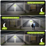 2500 Lumens 210 LED Outdoor Solar Security Light with Remote Control & Motion Sensor