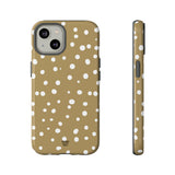 DARK BEIGE DOTS | Tough Phone Case