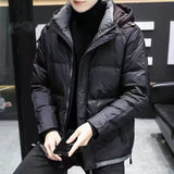 Thick Warm White Duck Down Hooded Jacket