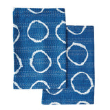 Hand Stitched Block Print Kantha Pillow Sham Pairs