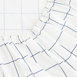 Grid Printed Cotton Percale Sheet Set