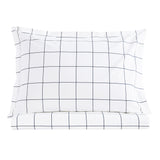 Grid Printed Cotton Percale Duvet Set