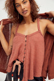 Free People Womens Dream Weaver Tank Top, Brown, Size Small