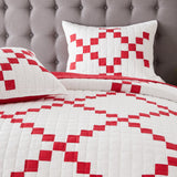 Irish Chain Patchwork Cotton Quilt Set