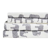 Elephants Flannel Sheet Set