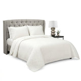 Lush Decor Ava Diamond Oversized Cotton 3 Piece Quilt Set, Size Full/Queen