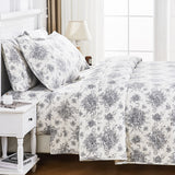 Petit Toile Cotton Flannel Quilt Set