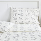 Horses Flannel Sheet Set