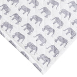 Elephants Cotton Flannel Quilt Set