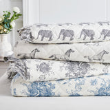 Petit Toile Cotton Flannel Quilt Set