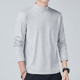 Mens Stylish Turtleneck Versatile And Slim-fit With Long Sleeves