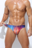 Men's Swimwear Printed Youth Swimming Trunks