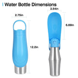 25oz Portable Dog Stainless Steel Water Dispenser Leak Proof Design