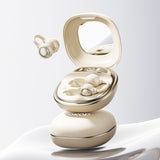 KP-229 Hot-selling New Wireless Bluetooth Earbuds Digital Display Open-ear Clip-on Design Non-in-ear Built-in Vanity Mirror Long Battery Life In Stock
