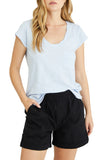 Sanctuary Traveler Twist Neck Cotton Blend Top, Size XS
