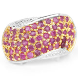2.49 Carat Genuine Ruby .925 Sterling Silver Ring