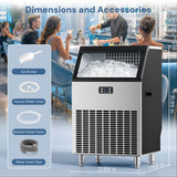 200LBS Freestanding Commercial Ice Maker Z5895