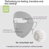 Facekini Full Face Sunscreen Mask Breathable Thin Ice Silk