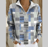 Womens Half Zip Pullover Hoodie Top