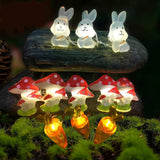 Rabbit Carrot Chick And Easter Egg Battery-Powered Copper Wire Lights For Easter Decorations