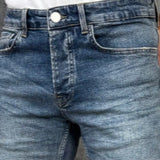 Mens American-Style Retro Slim-Fit Bootcut Jeans