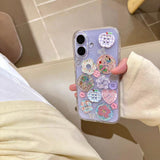 3D Epoxy Flower Button Phone Case