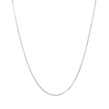 10k White Gold Classic Box Chain 0.6mm