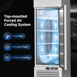 27-Inch Commercial 23 Cu.Ft Single-Door WiFi Refrigerator With Smart App Control (SAK90725)