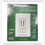 Substitute for Hunter 27183 ceiling fan and light Remote wired wall switch control [UC9051T-WIRED/UC7067FMRX]
