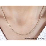 14k Yellow Gold Sparkle Chain 1.5mm