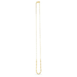 14k Yellow Gold Bead Paperclip Necklace