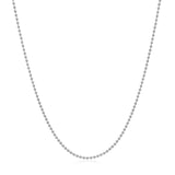 14k White Gold Bead Chain 1.0mm