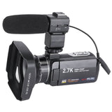 2.7K Camcorder 42MP 18x Zoom Digital Video Camera with 270° Rotating IPS Screen