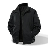 Men's Nylon Stretch Workwear Jacket - Outdoor Casual Multi-Pocket Loose Fit Coat For Hiking And Daily Wear