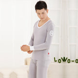 Men's tights Modal basic round neck thermal underwear set