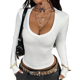 Sexy Figure-hugging Long Sleeve Top For Women