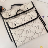 Embroidered Rabbit Pattern Portable Tablet Storage Bag