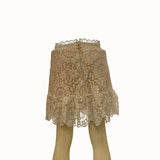Lulus Always With Grace White Lace Ruffled Mini Skirt, Size Medium