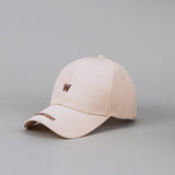 Men's And Women's Solid-color Embroidered Letter Simple And Fashionable Baseball Cap Suitable For Couples' Date, Dinner, Outdoor Outing, Sun Protection Activities