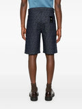 Fendi Men Ff Jacquard Denim Shorts