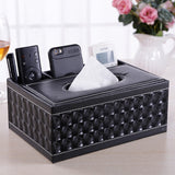 Multifunctional leather tissue box