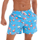 Mens Fashionable Sports Beach Shorts With 3D Digital Print, European And American Style