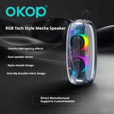 KP-825 Best-Selling Bluetooth Speaker Cool RGB Ambient Lighting Portable Outdoor Handle Waterproof Compact Desktop Speaker