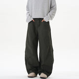 Men's American-style Retro Silhouette Cutaway Wide-Leg Pants