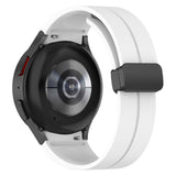 Folding Magnetic Black-clasp Silicone Watch Strap